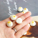 10Pcs Mini Steamed Bun Charms Resin Cabochons DIY Accessories