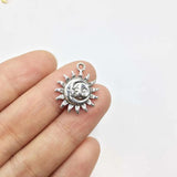 20pcs 15mm Sun Gold/Silver Plated Alloy Charms Pendant DIY Necklace