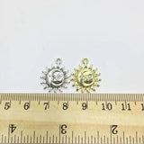 20pcs 15mm Sun Gold/Silver Plated Alloy Charms Pendant DIY Necklace