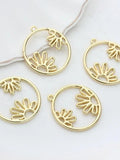 10pcs/lot Metal Hollow Flowers Charms DIY Jewelry Making