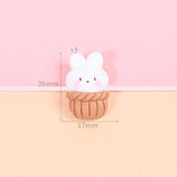 10pcs Strawberry Donut Resin Animal Charms Pendant DIY