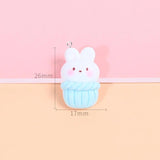 10pcs Strawberry Donut Resin Animal Charms Pendant DIY