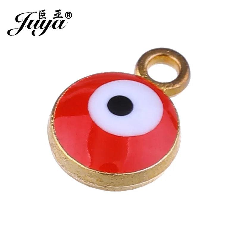 50pcs 8mm Evil Eyes Charms for DIY Jewelry Making