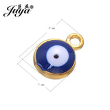 50pcs 8mm Evil Eyes Charms for DIY Jewelry Making
