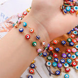 50pcs 8mm Evil Eyes Charms for DIY Jewelry Making