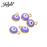 50pcs 8mm Evil Eyes Charms for DIY Jewelry Making