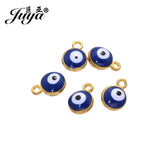 50pcs 8mm Evil Eyes Charms for DIY Jewelry Making