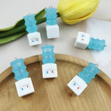 10 Pcs Mini Water Dispenser Resin Charms for DIY Earring Keychain