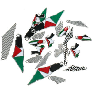 16PCS Mixed Style Map Enamel Charms Pendant DIY Jewelry Accessories