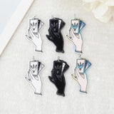 10 Pcs Tarot Cards Divination Charms Acrylic Punk Gothic Jewelry Findings