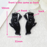 10 Pcs Tarot Cards Divination Charms Acrylic Punk Gothic Jewelry Findings