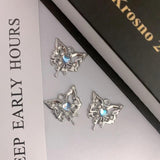 10Pcs Alloy Butterfly Hearts Zircon Charms Jewelry Making