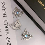 10Pcs Alloy Butterfly Hearts Zircon Charms Jewelry Making