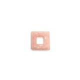 Pink Crystal Quartz Square Cutout Pendant for DIY Jewelry Making