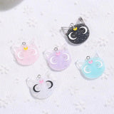 20Pcs Cat Charms Necklace Pendant Keychain DIY Jewelry Findings