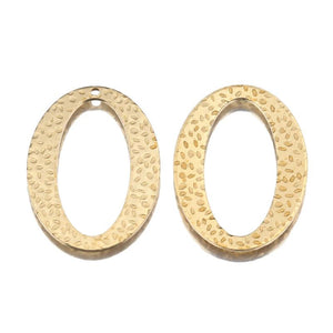 10Pcs Raw Brass Hammered Charms Resin Frame Bezel Mold DIY Jewelry Making