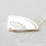 Solid Brass Fan Charm 32x25mm