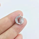20pcs 12mm Sun with Moon Zinc Alloy Jewelry DIY 2 Colors