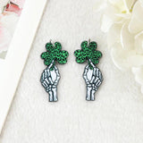 12Pcs Halloween Skeleton Charms Acrylic Goth Skull Jewelry Findings