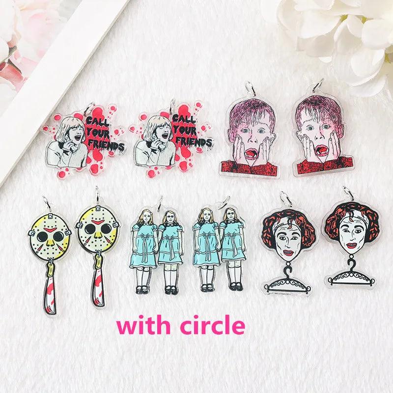 10 Pcs Vintage Halloween Charms Acrylic Skull Jewelry Findings DIY