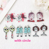 10 Pcs Vintage Halloween Charms Acrylic Skull Jewelry Findings DIY