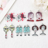 10 Pcs Vintage Halloween Charms Acrylic Skull Jewelry Findings DIY