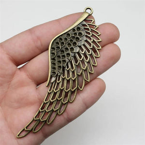 2pcs Antique Bronze Big Angel Wings Charms for DIY Jewelry Making Pendant