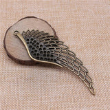 2pcs Antique Bronze Big Angel Wings Charms for DIY Jewelry Making Pendant