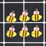 20pcs Cartoon Small Bee Acrylic Charm Earring Bracelet Pendant DIY Jewelry D32-3