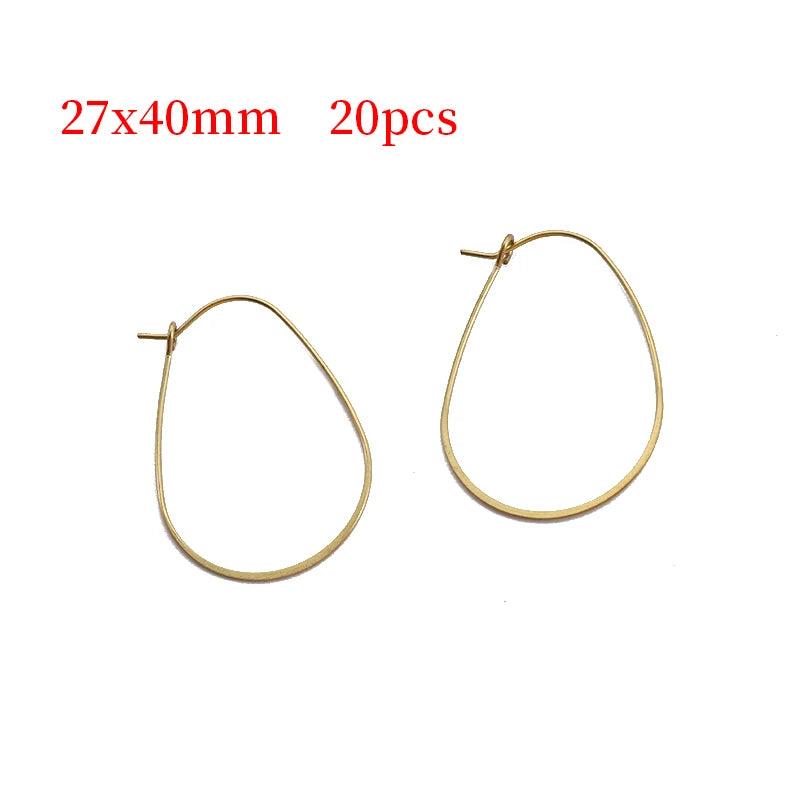Raw Brass French Earring Hooks for Jewelry Making