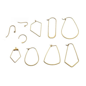 Raw Brass French Earring Hooks for Jewelry Making