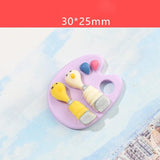 10pcs Pigment Palette Resin Pendant Charms DIY Craft Findings C957