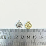 20pcs 12mm Eye Coin Zinc Alloy Charms Pendant for DIY Jewelry