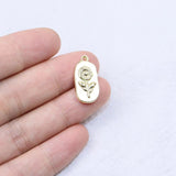 20pcs 10*18mm Flower Daisy Zinc Alloy DIY Charms Pendant
