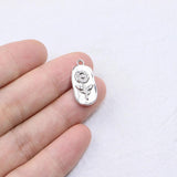 20pcs 10*18mm Flower Daisy Zinc Alloy DIY Charms Pendant