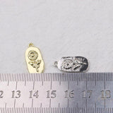 20pcs 10*18mm Flower Daisy Zinc Alloy DIY Charms Pendant