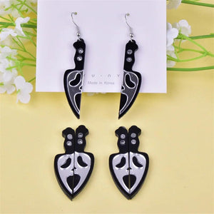10pcs Skull Arcylic Charms Pendant DIY Earring Keychain Jewelry Making