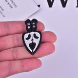 10pcs Skull Arcylic Charms Pendant DIY Earring Keychain Jewelry Making