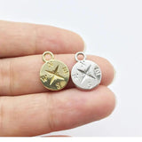 20pcs 12mm Compass Coin Charms for Jewelry Making