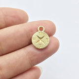 20pcs 12mm Compass Coin Charms for Jewelry Making