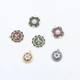 Enamel Daisy Flowers Charms Pendant 6pcs/lot DIY Necklace Jewelry Making