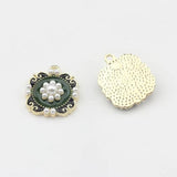 Enamel Daisy Flowers Charms Pendant 6pcs/lot DIY Necklace Jewelry Making