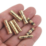 2pcs Stainless Steel Plated Bamboo Spacer Beads for Jewelry Making