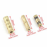 2pcs Stainless Steel Plated Bamboo Spacer Beads for Jewelry Making
