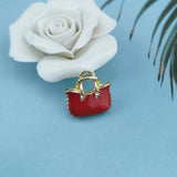 10pcs Multicolor Enamels Handbag Charms Alloy Pendant DIY Craft
