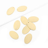 20pcs Raw Brass Oval Pendant Charms for DIY Bracelet Jewelry Making