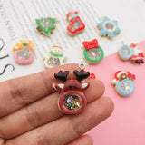 10pcs Christmas Santa Pendant for DIY Jewelry Making
