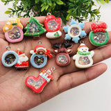 10pcs Christmas Santa Pendant for DIY Jewelry Making
