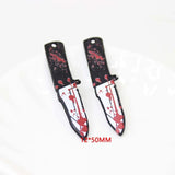 10Pcs/Lot Bloody Scissors Dagger Resin Halloween Charms Pendant