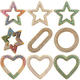 Micro Pave Zircon Love Heart Charms For Jewelry Making